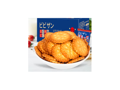 比比赞日式小圆饼干1kg多口味海盐饼干零食