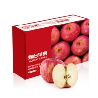 烟台红富士苹果12个礼盒装 净重2.1kg起 单果160-190g 新鲜 生鲜水果 水果礼盒