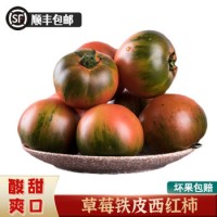 草莓铁皮西红柿 水果新鲜自然熟生吃番茄东北柿子 3斤尝鲜【尝鲜装 大众口感】