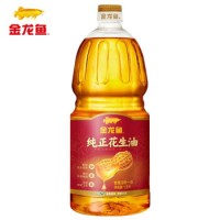 金龙鱼食用油纯正花生油1.8L\/瓶桶装家用物理压榨一级炒菜家用植物油 1.8L 金龙鱼纯正花生油1.8L*1